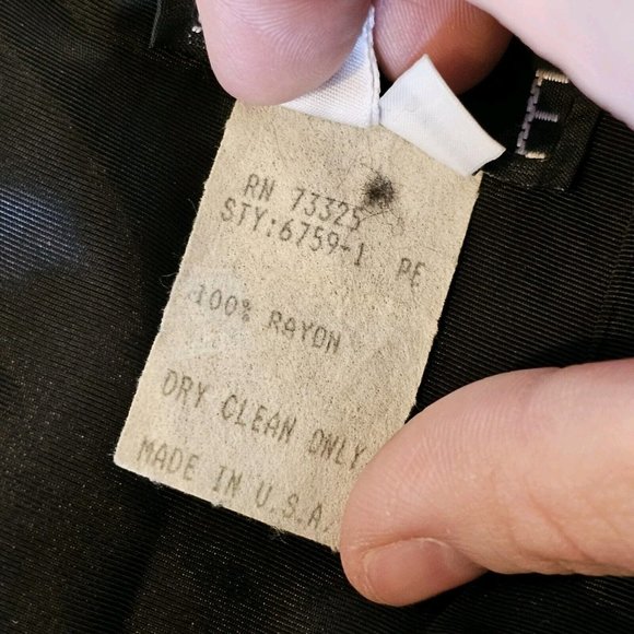 90s 6 Petite Black Velvet Off Shoulder Cocktail Dress Embellished - Picture 11 of 12